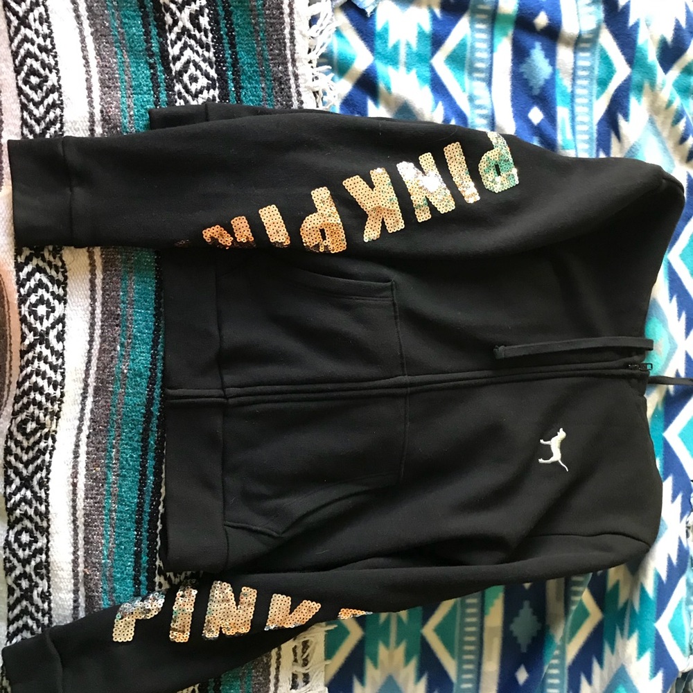 Black and Rose gold sequin PINK jacket